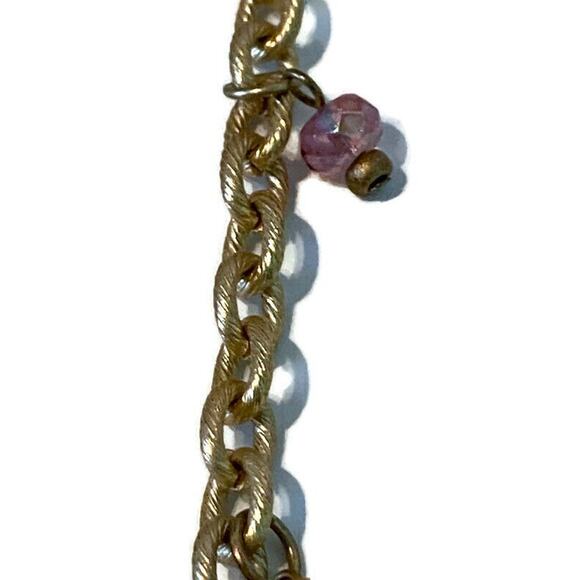 Laura Ashley Necklace Jasper Pendant Beaded Abstract Oversized Hippie Boho - Picture 5 of 7